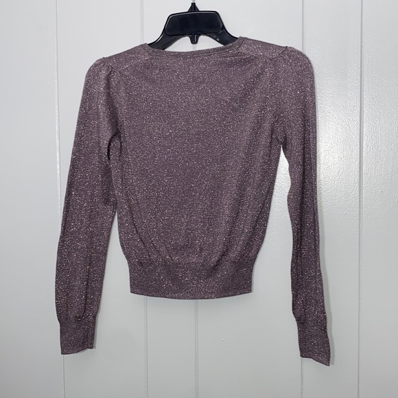 Mini Boden Girl’s Gray Metallic Long Sleeve Cardigan Size 11/12 - Picture 4 of 8